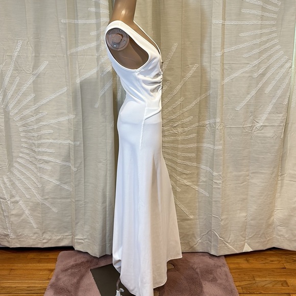 CHRISTOPHER ESBER PLUNGE NECKLINE POLAR ORBIT DRESS - Picture 9 of 13